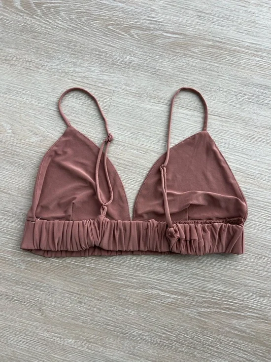 Zara Ruched Triangle Bralette - Picture 2 of 3